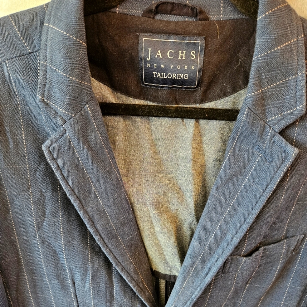 JACHS New York mens sportcoat size L Navy Blue cotton